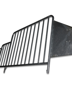 Frame for partition for stall EU 2400 end piece left